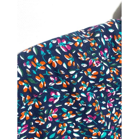 Denim & Flower Button Shirt Floral Mens M Casual Classic Preppy Colorful Artsy - Picture 2 of 6